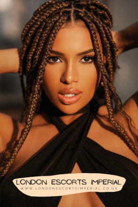 Closse up of a sexy black girl with dreadlocks